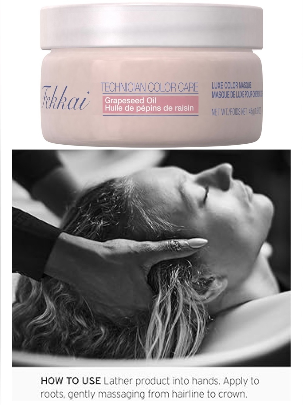 Fekkai Technician Color Care Grapeseed Oil Luxe Color Masque NEW 48 g / 1.69 oz - Picture 2 of 2